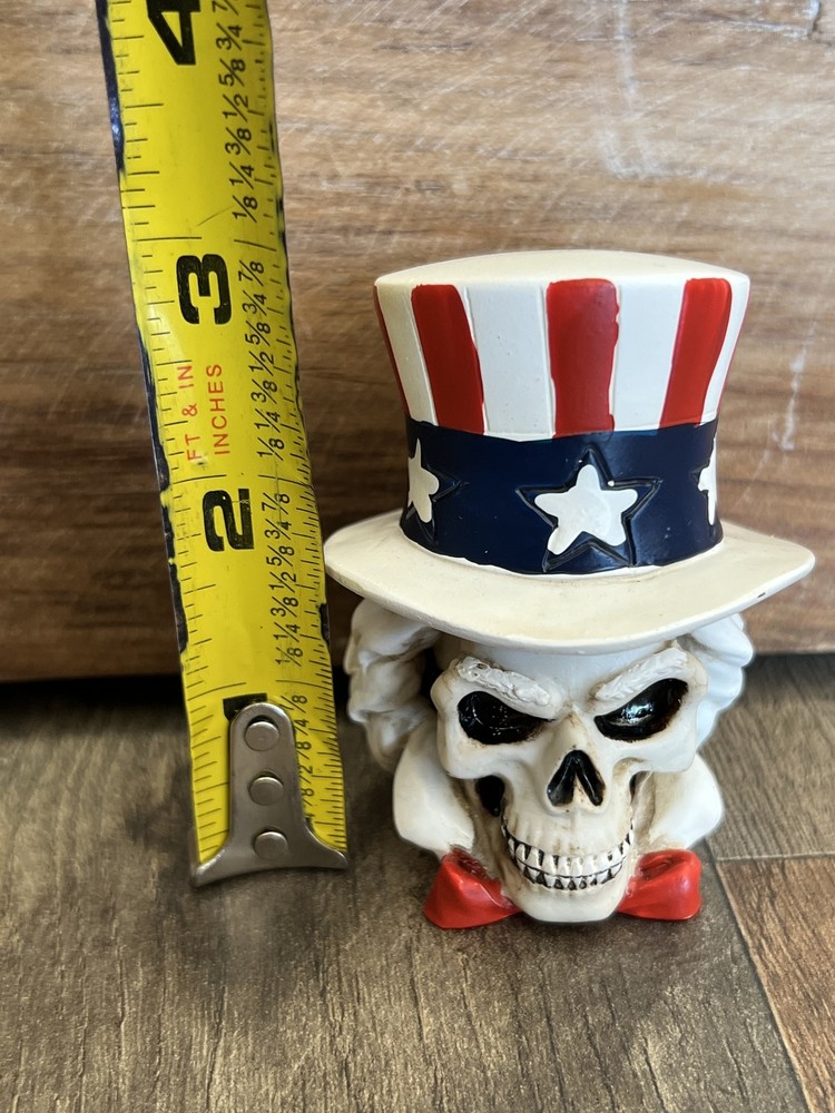 Uncle Sam Skeleton Small Statue 3"x 2"