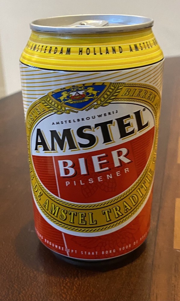 Amstel Bier May 2001 Soccer Final Milaan Beer Can Bottom Opened