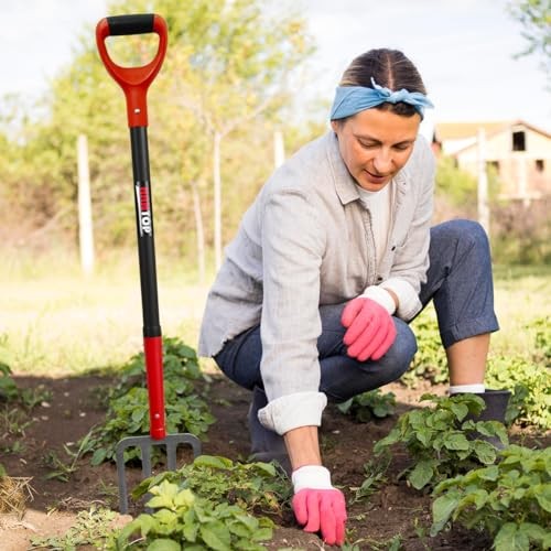 4-Tine Pitch Fork Garden Digging Fork Spading Fork Heavy Duty Pitchfork for