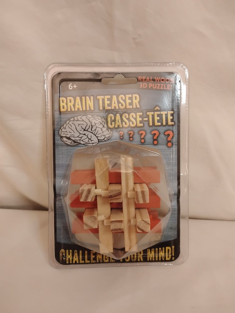 Brain teaser real wood 3D puzzle