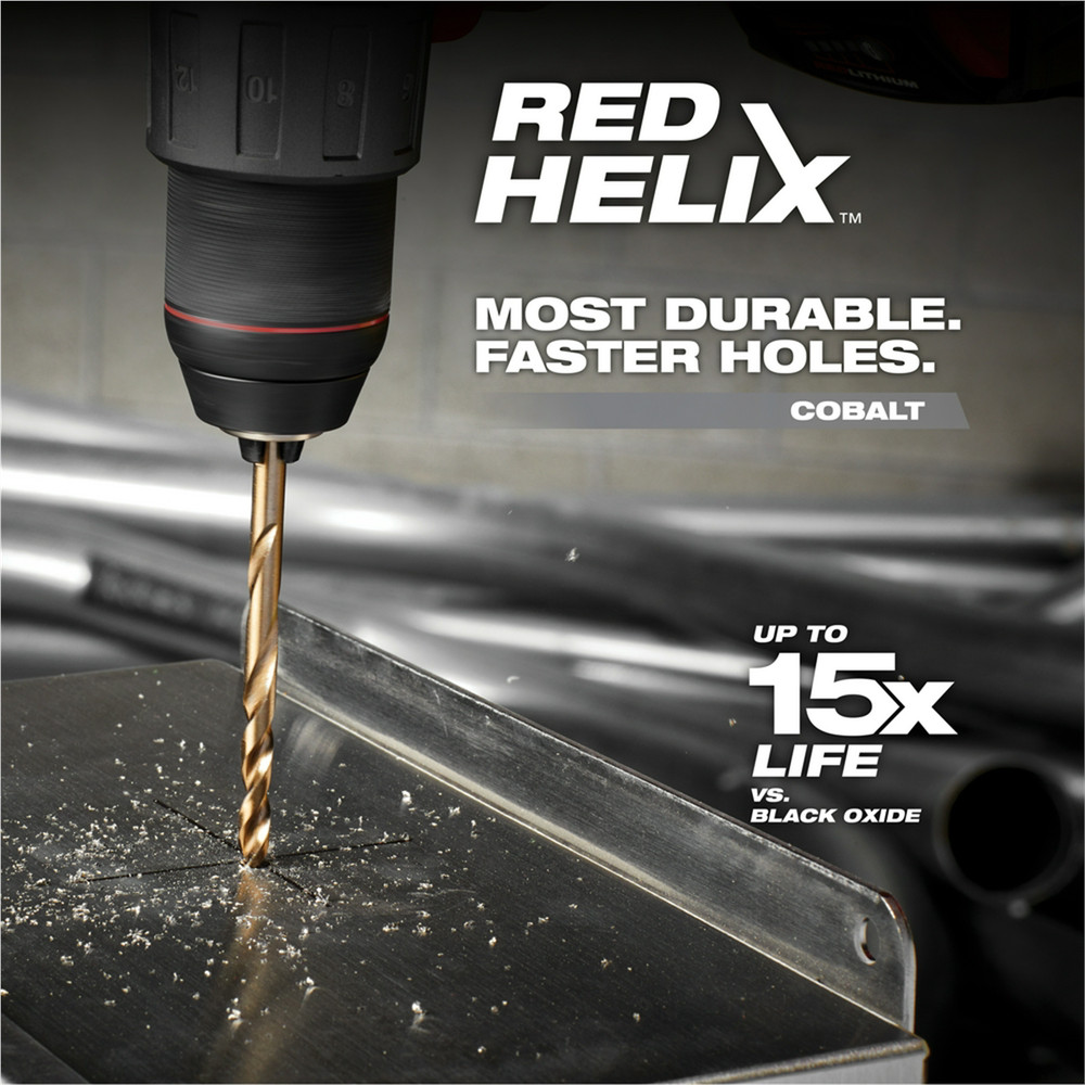 Milwaukee Tool RED HELIX Cobalt Drill Bit Set - 15PC