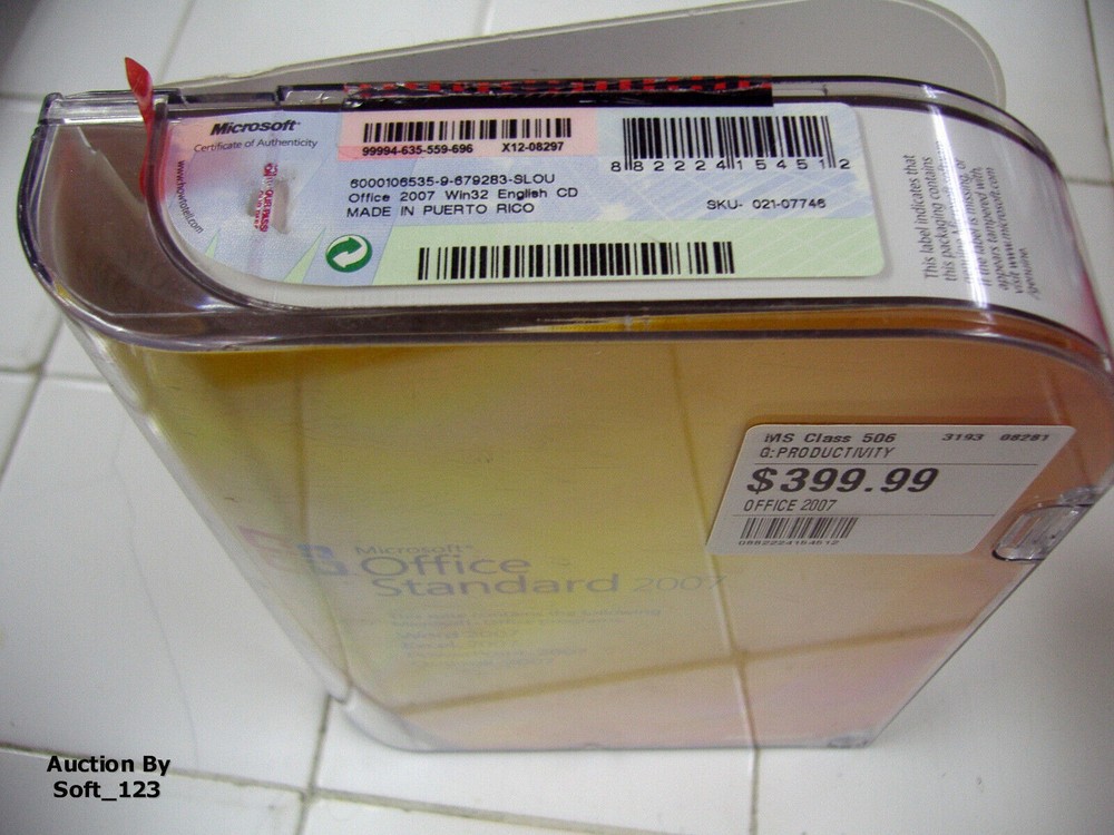 Microsoft MS Office 2007 Standard Word, Excel, PowePoint, Outlook =NEW BOX=