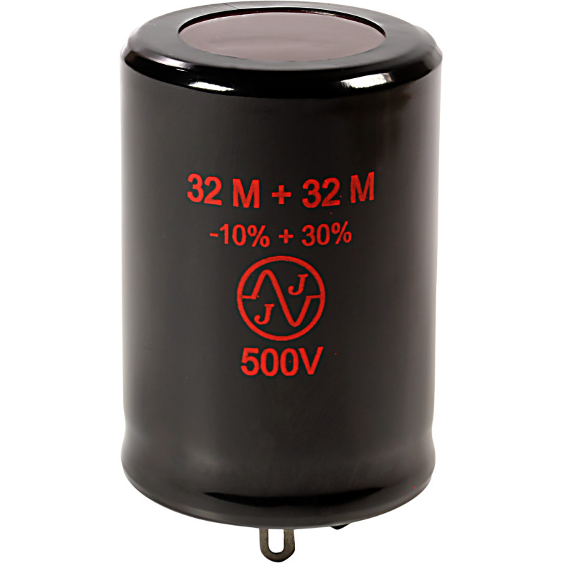 Capacitor, JJ Electronics, 500V, 32/32μF, Electrolytic