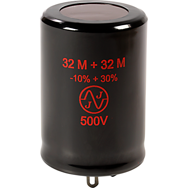 Capacitor, JJ Electronics, 500V, 32/32μF, Electrolytic