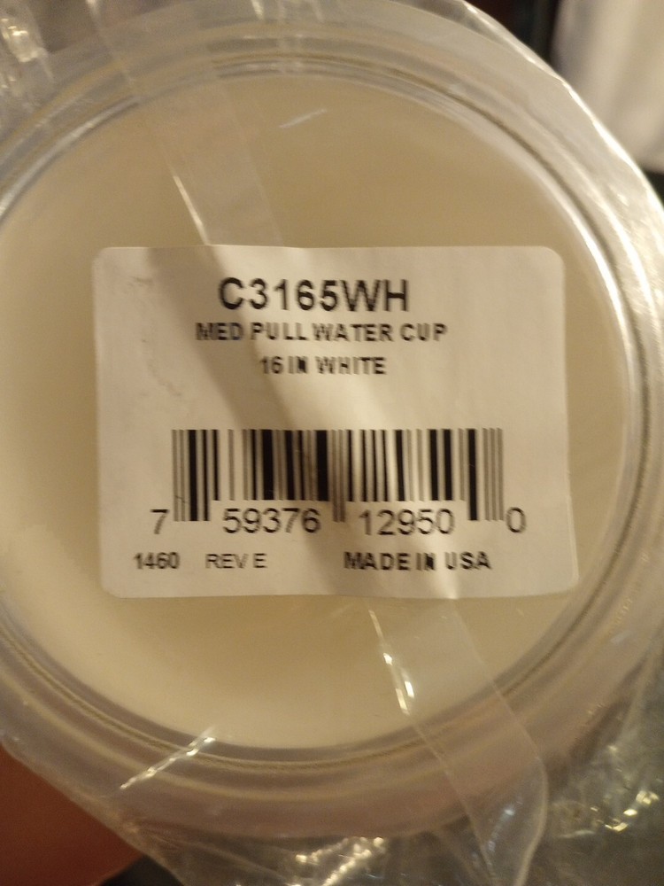 SAN JAMAR C3165WH Cup Dispenser, Pull-Type Solid White