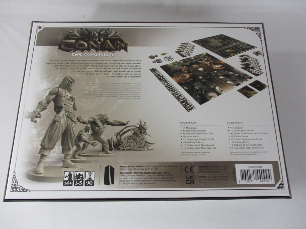 CONAN THE CONQUEROR: Board Game REPLACEMENT GAME BOX -Not A Complete Game- NEW!!