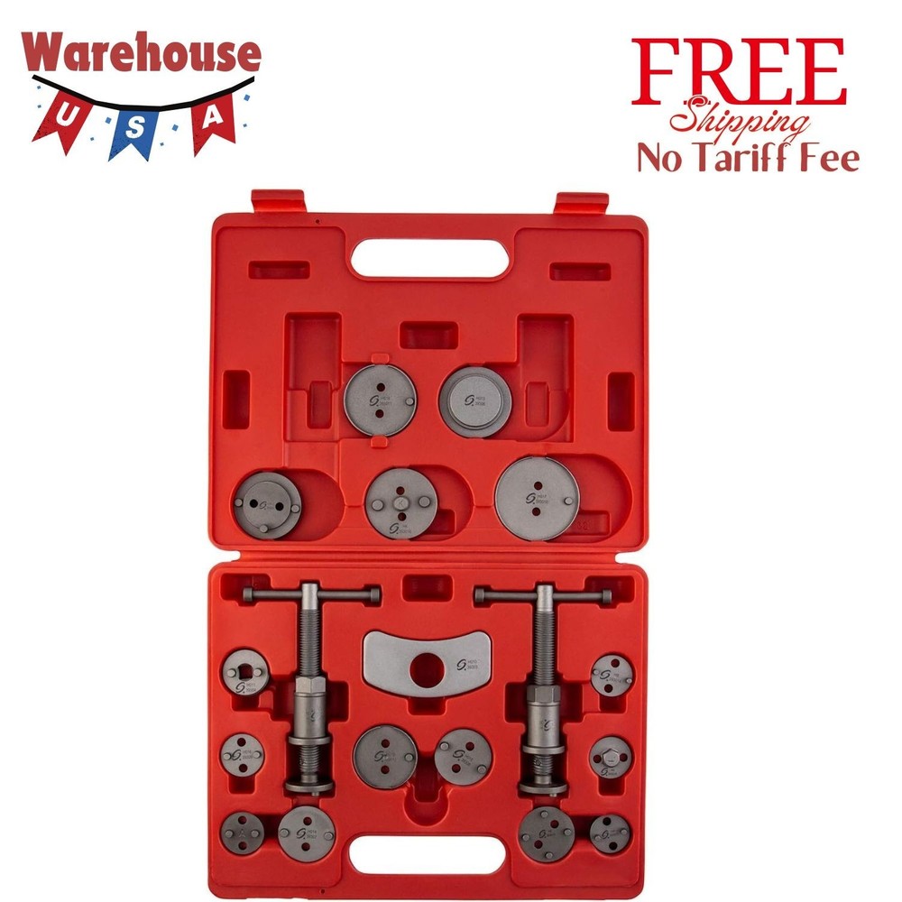 18-Piece Master Disc Brake Caliper Tool Set and Wind Back Kit