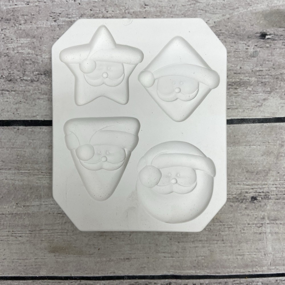 Riverview Ceramic Casting Mold Open Pour - Santa Heads 1077