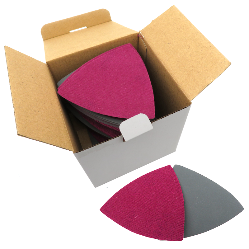 90mm Wet & Dry Sanding Discs Triangular Sandpaper Hook & Loop Pads 60-10000 Grit