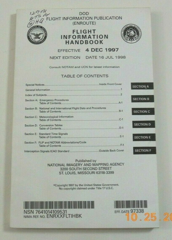 DOD Flight Information Handbook 4 December 1997