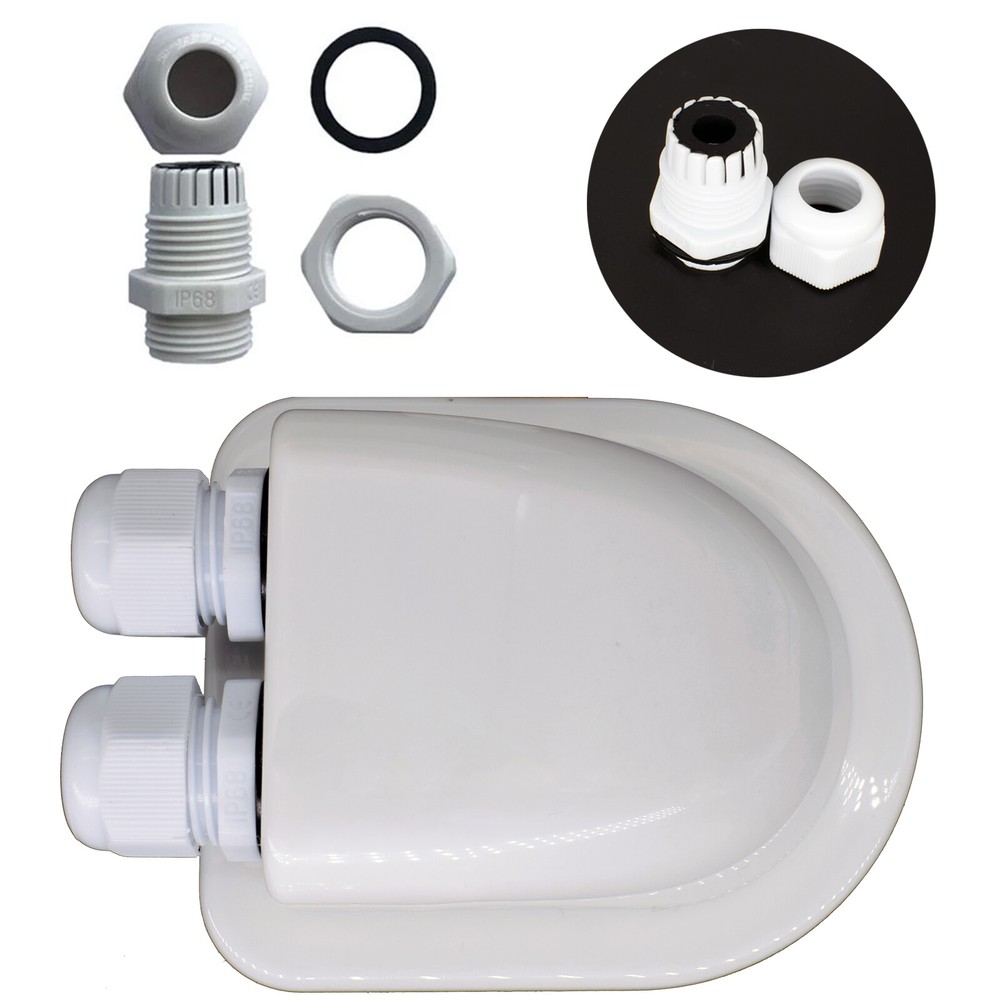 ABS Cable Entry Gland Waterproof Double Hole Junction Box RV Solar Panel Roof