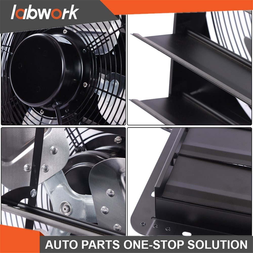 Labwork 16" Wall Mounted Shutter Exhaust Fan Automatic Shutter W/ Variable Speed