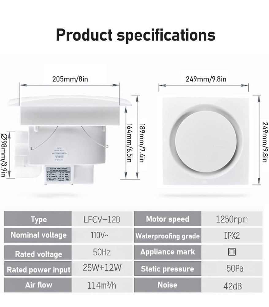 Twsoul Bathroom Exhaust Fan