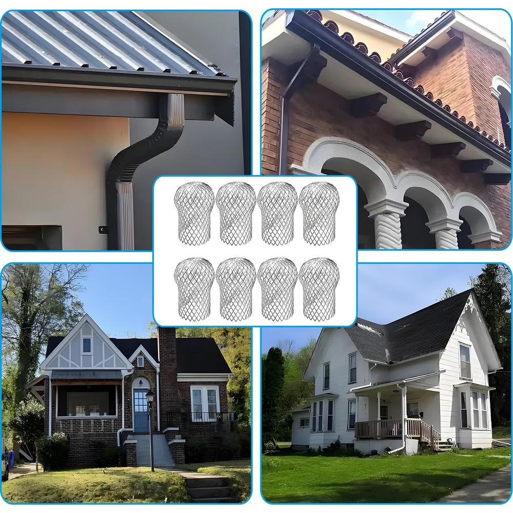 Gutter Downspout Guard 8 Pack Guard Filter Strainer 3.5