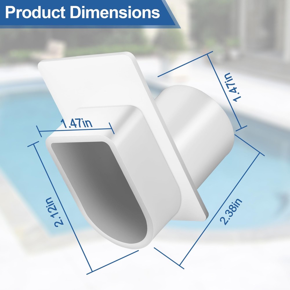 DEA Pool Deck Drain Channel Adapter for Stegmeier Frontier Deck Drain, Compat...