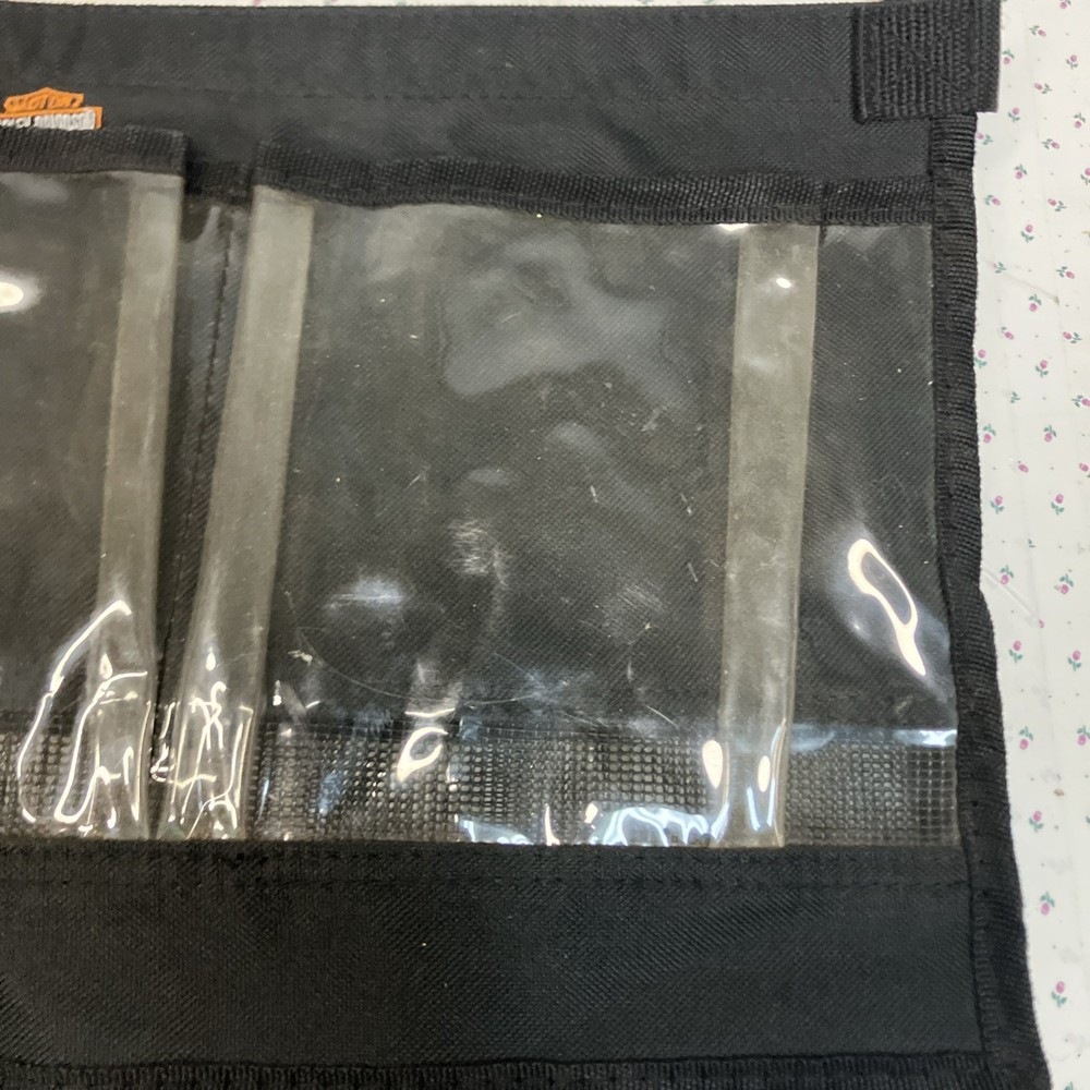 Harley Davidson Canvas Plastic Black Clear Tool Accessory Holder 35”