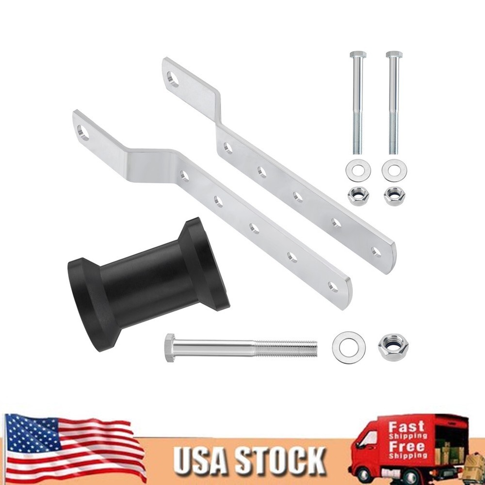 Updated 5" Boat Trailer Rollers with Brackets Black Adjustable Keel Roller Ass.