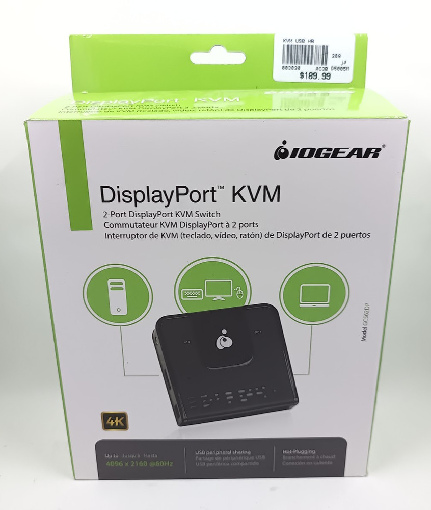 IOGEAR GCS62DP KVM Switch Box