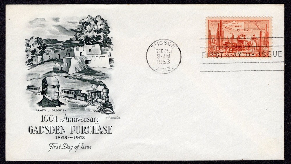 1953 Gadsden Purchase 100th (Scott 1028) - Artmaster FDC TD714
