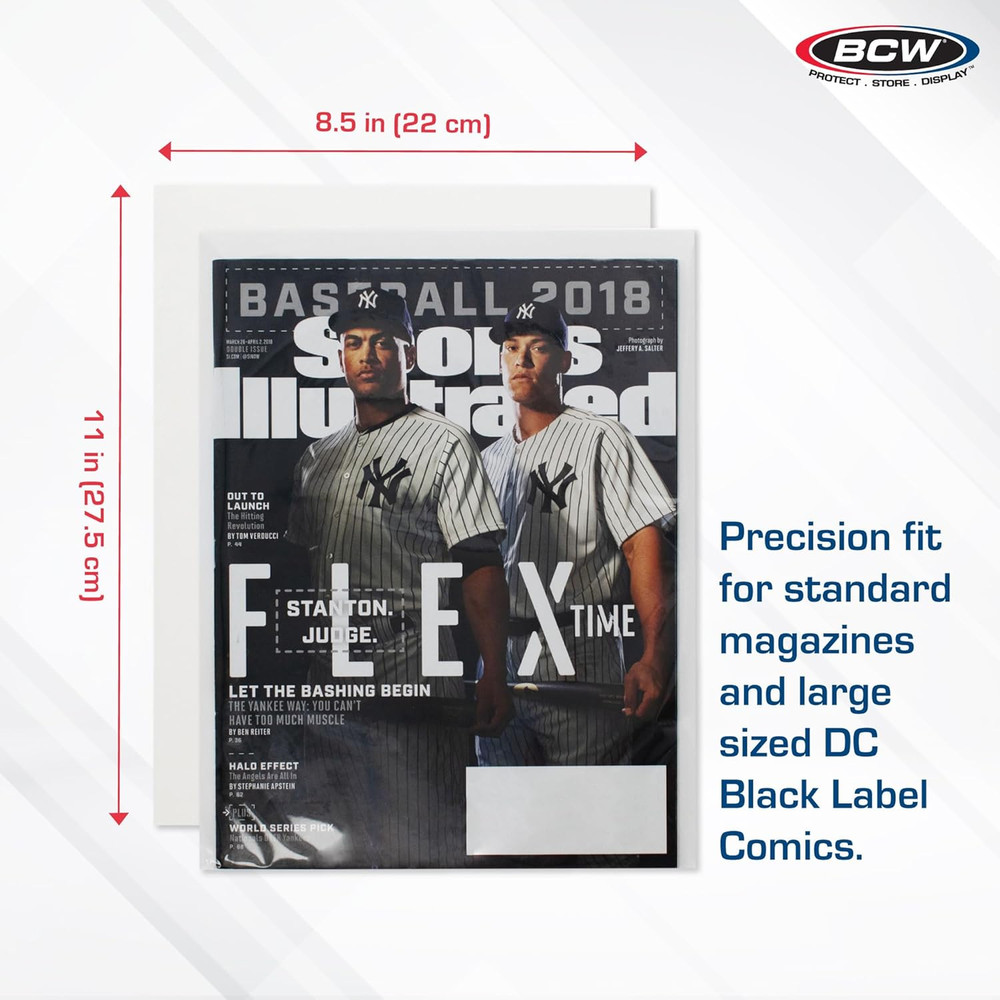 BBMAG - Magazine Size Backing Boards - White - (100 Boards)