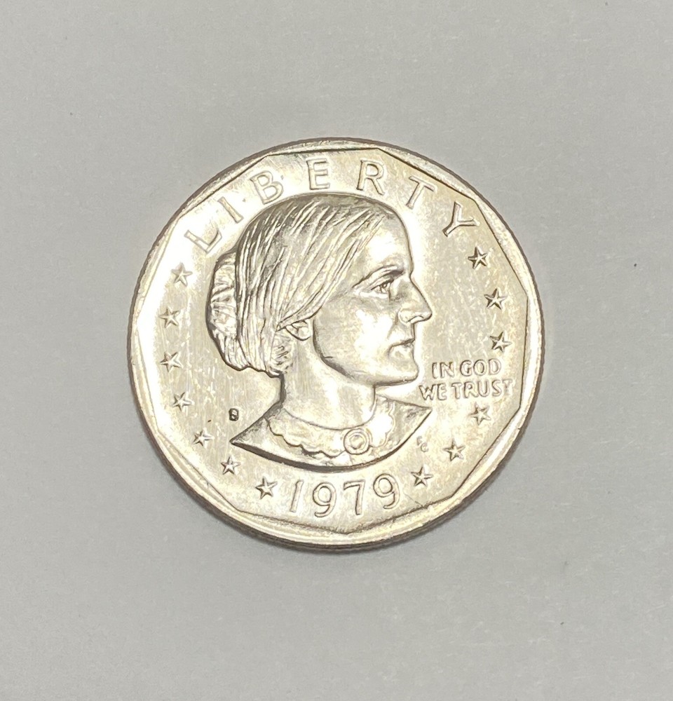 RARE, ERROR 1979 S Susan B. Anthony Dollar Type 1 Filled In Mint Error ‘S’ FG