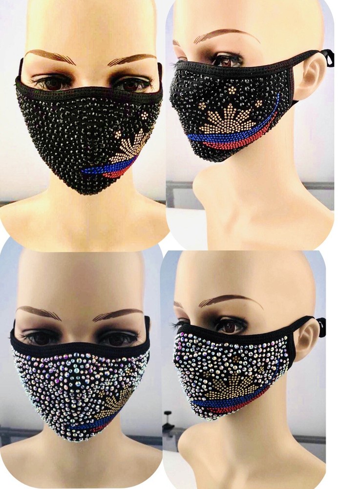 Pinoy Pride Rhinestone Bling Mask