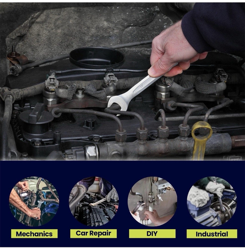 22mm Combination Spanner Open & Ring Metric Polished CRV Workshop *FREE POST*