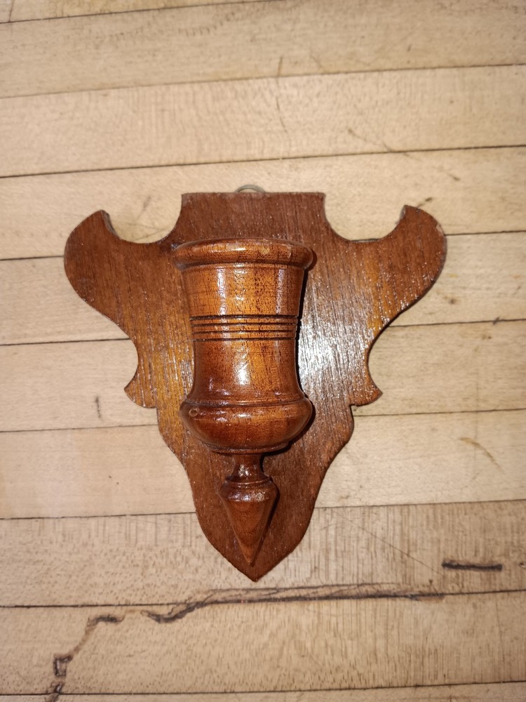 Wood Wall Mount Matchstick Holder Plaque