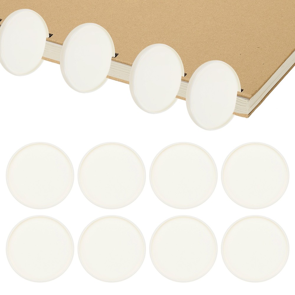 2 inch Plastic Book Binding Discs, 8Pcs Discbound Expansion Discs Round, White