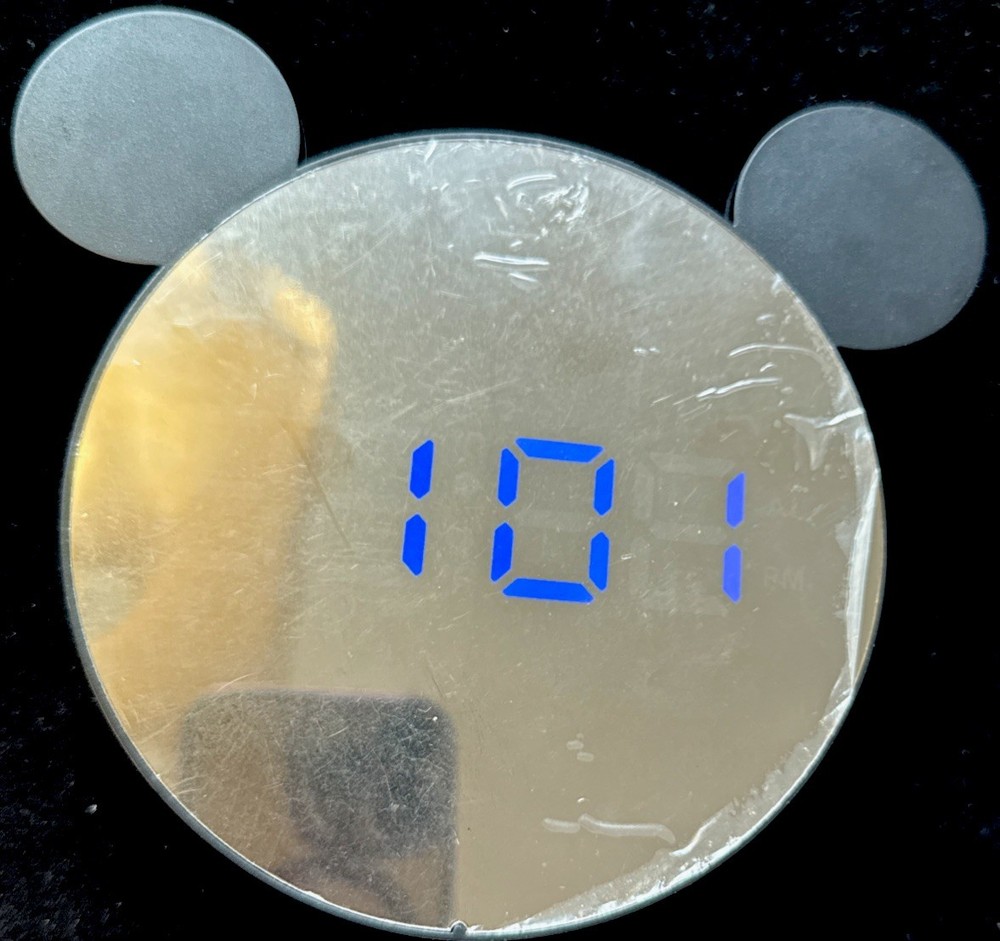 Mirror Mickey Ears Large LED Screen Digital Alarm Clock