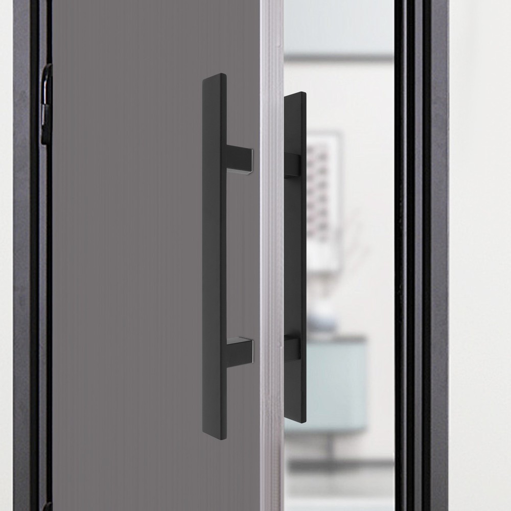 Stainless Steel Double Sided Push Pull Door Handle, H-shaped Door Pull Handle