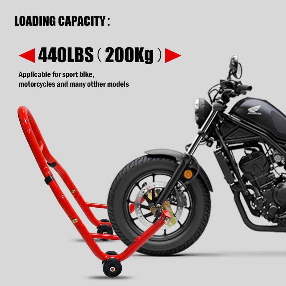 Motorcycle Stand Lift 880 lbs Front & Rear Fork Stand Spoolift Paddock Swingarm