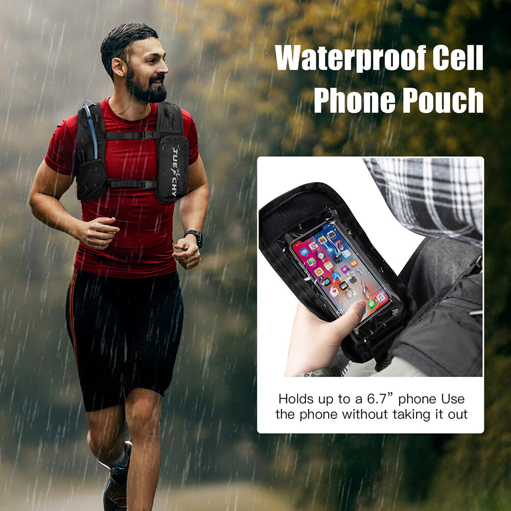 Hydration Pack Backpack Running Hydration Vest with 2L Water Bladder Phone Pouch