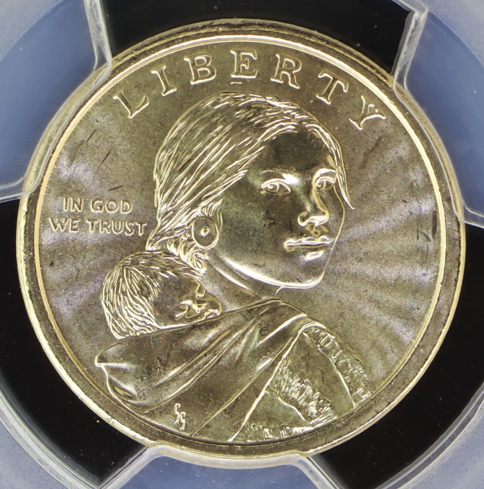2009 Native American Dollar Missing Edge Lettering PCGS MS66