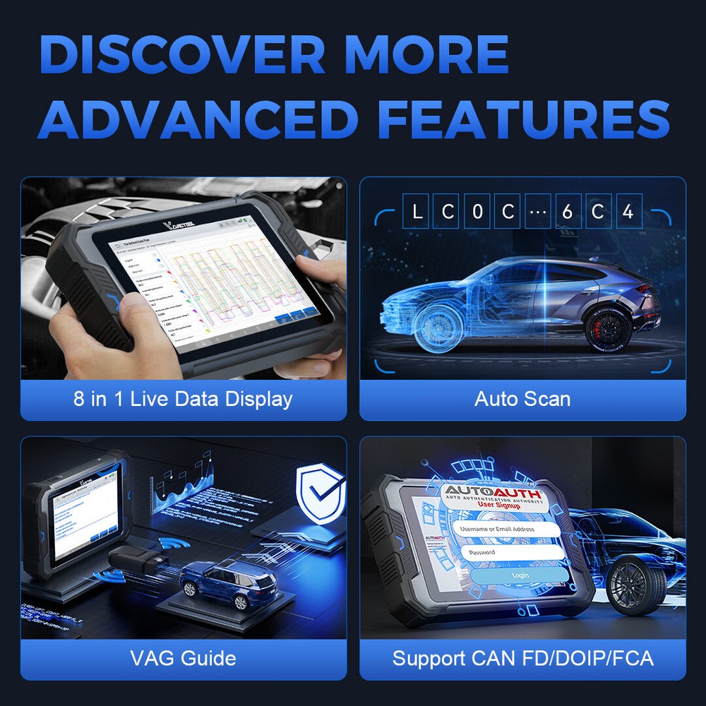2025 VDIAGTOOL VD80BT LITE OBD2 Scanner Bidirectional Diagnostic Tool ECU Coding
