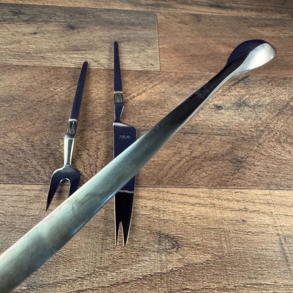 Imperial Cocktail Server Set ARTHUR SALM Arches Pattern Olive Fork Knife Spoon