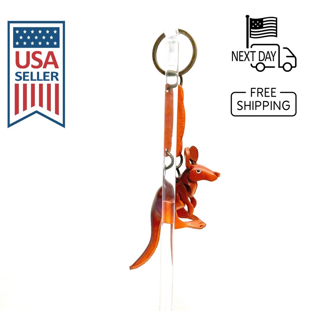Kangaroo Handmade Leather Keyring