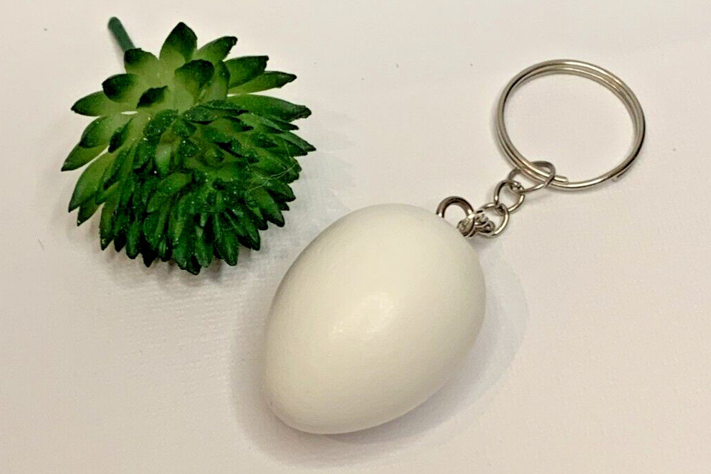 Egg Keychain, Fun Keychain, Gift Idea, Egg, Food Keychain, Silly Keychain