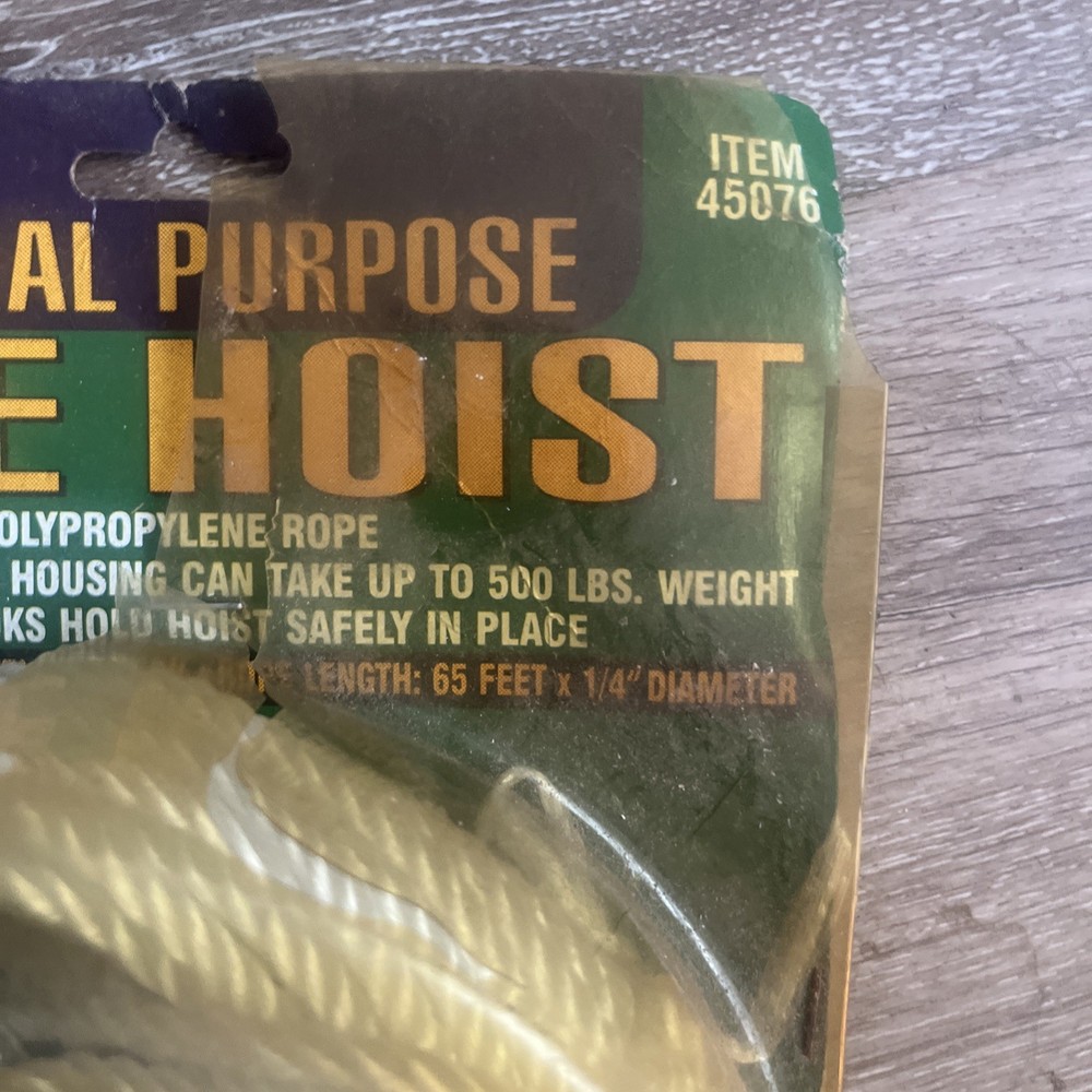 Haul Master General Purpose Rope Hoist. New item 45076.