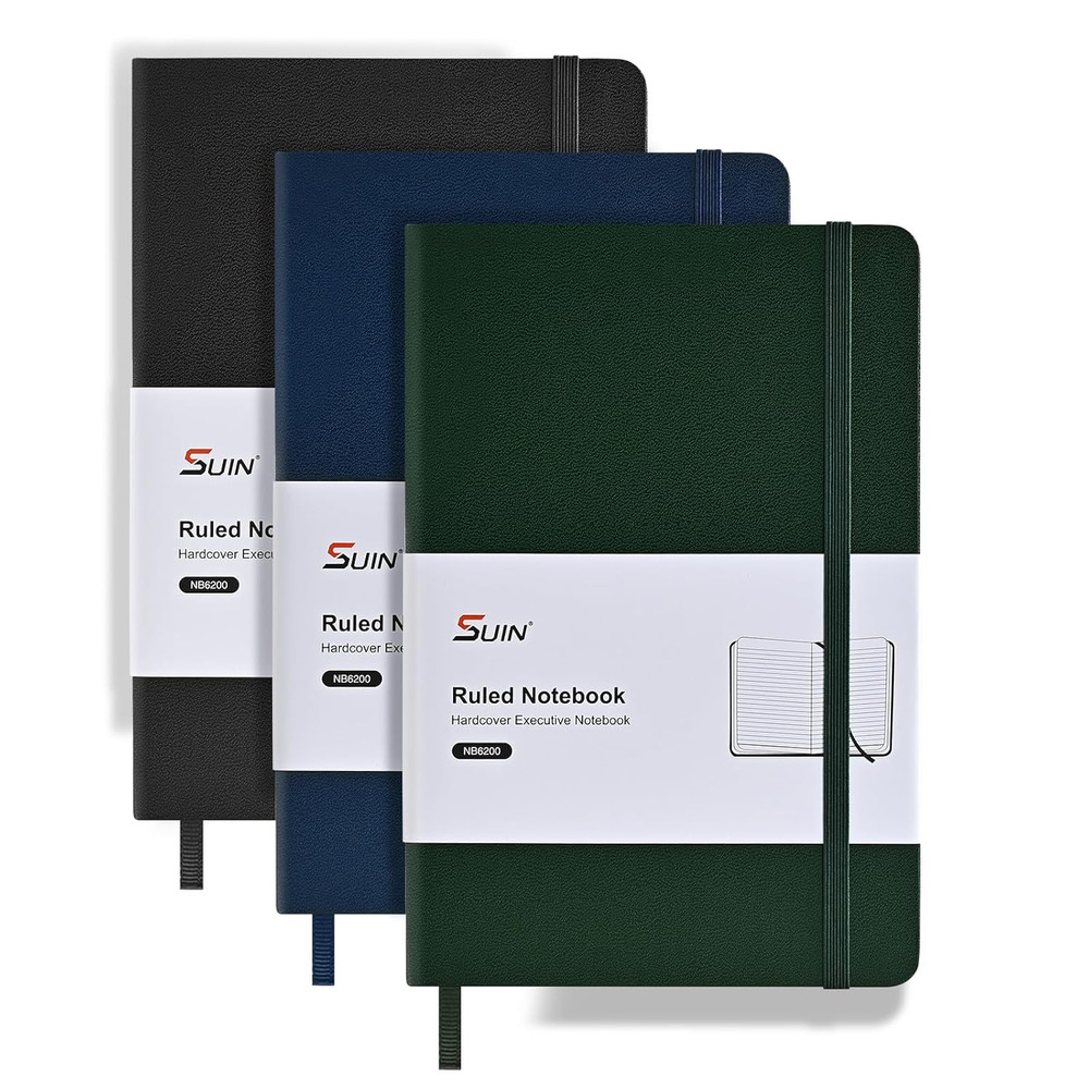 Lined Journal Notebooks Work School Journaling Black Hardcover Medium 5.6 X 8