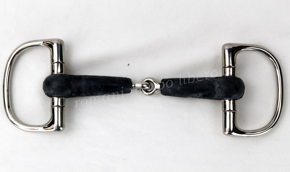 Rubber Covered D Ring Single Joint Snaffle