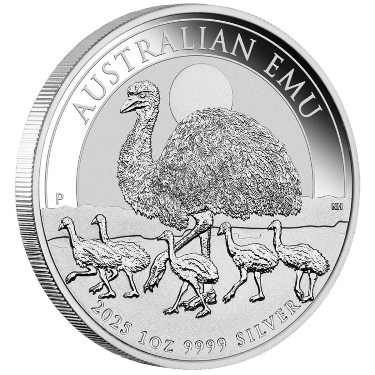 Australian Emu 2025 $1 1 oz Pure Silver BU Coin in Capsule Australia Perth Mint-