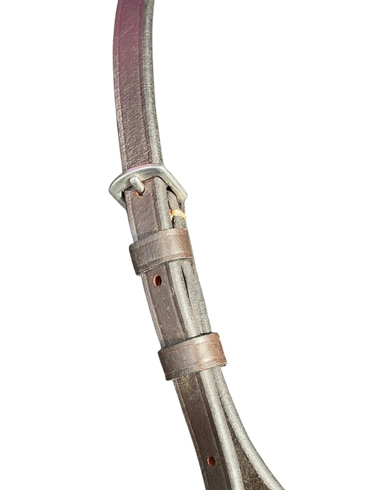 Horse Equine Brown Leather Training Forks
