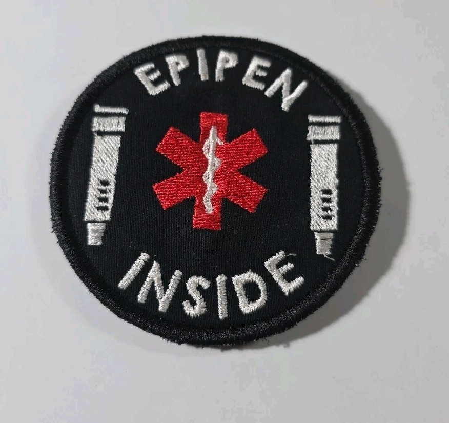 EpiPen Circle Hook And Loop Patch With Backing Emergency EMS, FIRE,POLICE