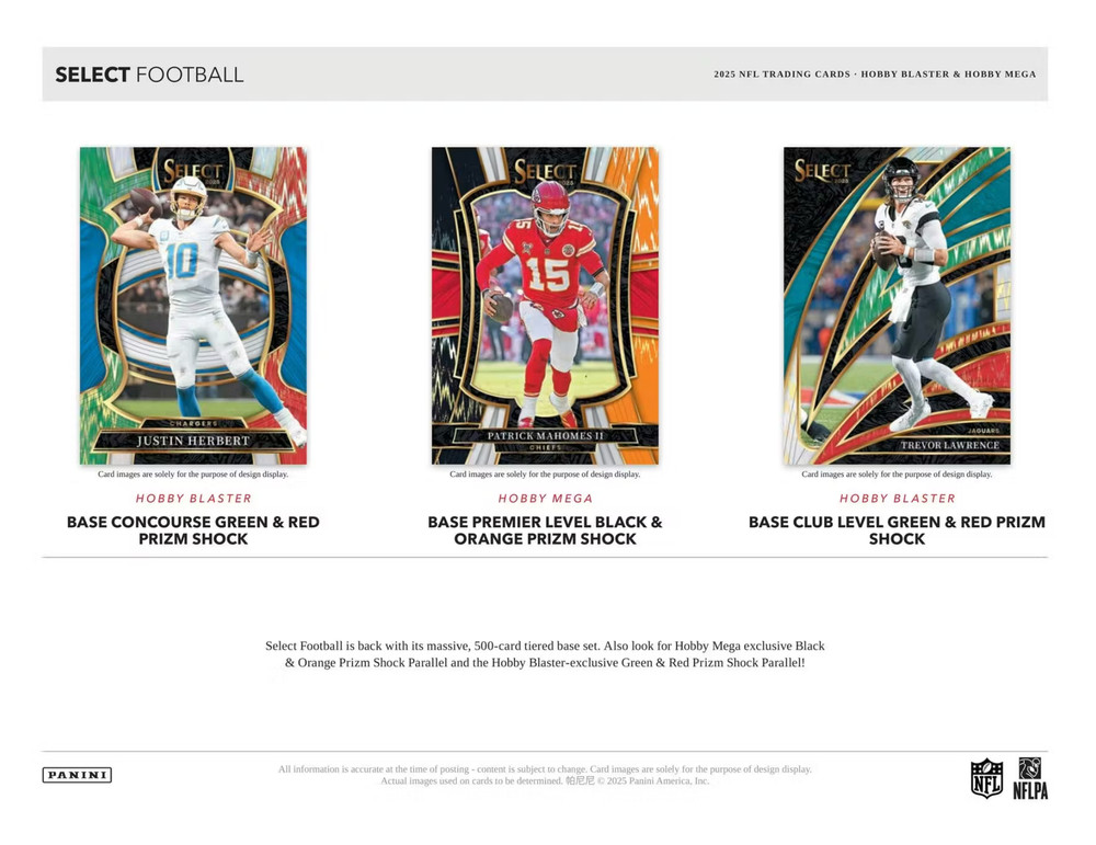 2025 Panini Select Football Hobby Mega Box