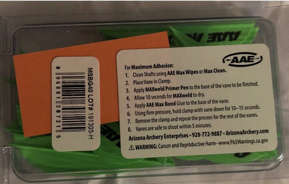 AAE Max Stealth Vane Flo Green 40 pk.