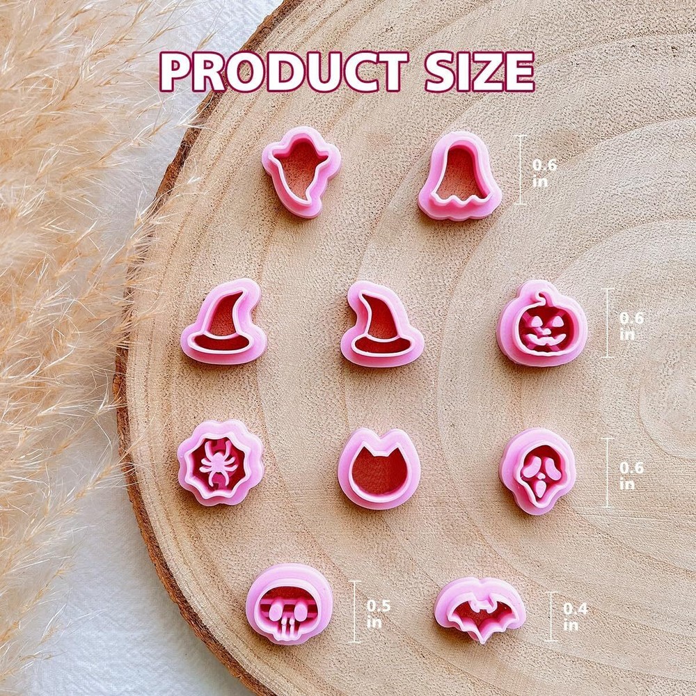 KEOKER Halloween Polymer Clay Cutters, Studs Cutters