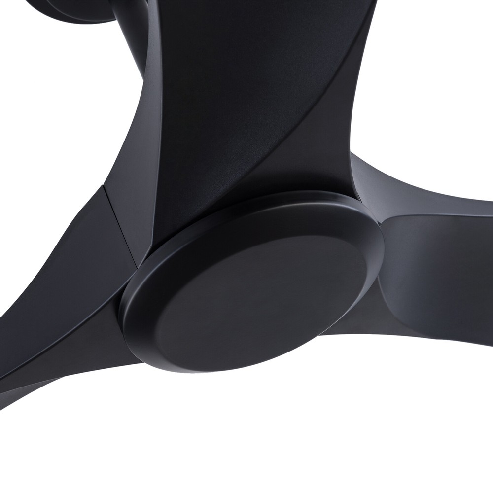 3 Speed 52" Flush Mount Solid Wood Ceiling Fan with Light Quiet DC Motor 3 CCT