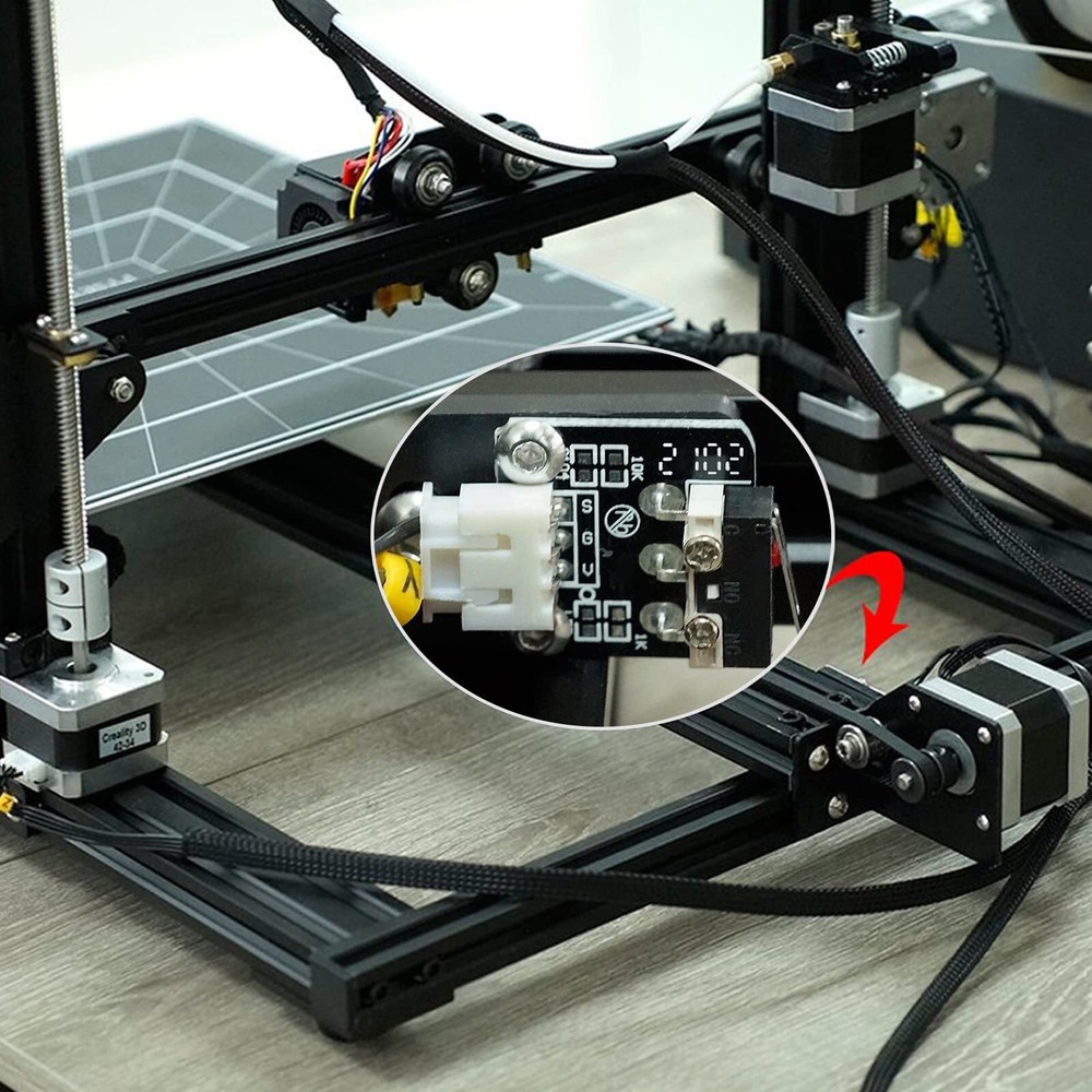 3D Printer Part End Stop Limit Switch，5 Pcs Micro Mechanical Switch 3 Pin Com...