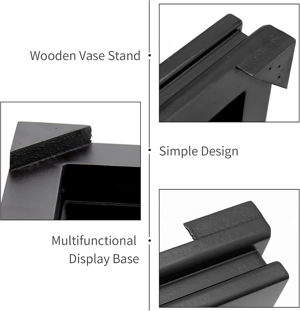 MDEOOSKY Wooden Display Stand Square Wood Display Base Display Risers Square Vas